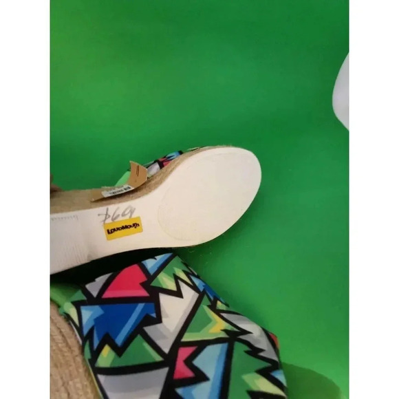 Loudmouth Sandals Open Toe Wedge Tropical Size 11 M Fabric New - Picture 7 of 9